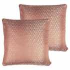 Kai Astrid Polyester Filled Cushions Twin Pack Coral