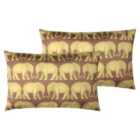 Paoletti Parade Polyester Filled Cushions Twin Pack Brick