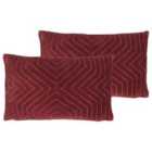 Furn. Mahal Polyester Filled Cushions Twin Pack Cotton Berry