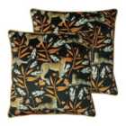 Paoletti Tribeca Polyester Filled Cushions Twin Pack Multi