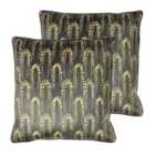 Furn. Wisteria Polyester Filled Cushions Charcoal