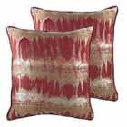 Evans Lichfield Inca Polyester Filled Cushions Twin Pack Burgundy