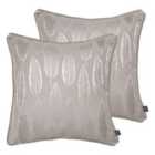 Prestigious Textiles Quill Polyester Filled Cushions Twin Pack Cotton Rosewood