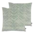 Ashley Wilde Dinaric Polyester Filled Cushions Twin Pack Viscose Eucalyptus