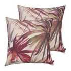 Prestigious Textiles Waikiki Polyester Filled Cushions Twin Pack Cotton Spice