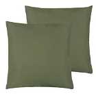Furn. Wrap Outdoor Polyester Filled Cushions Twin Pack Olive