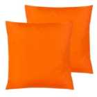 Furn. Wrap Outdoor Polyester Filled Cushions Twin Pack Orange
