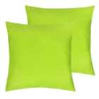 Furn. Wrap Outdoor Polyester Filled Cushions Twin Pack Lime