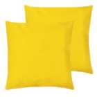 Furn. Wrap Outdoor Polyester Filled Cushions Twin Pack Yellow