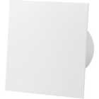 AirRoxy Shiny White Acrylic Glass Front Panel 100mm Standard Extractor Fan for Wall Ceiling Ventilation