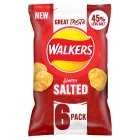 Walkers Less Salt Lightly Salted Multipack Crisps, 6x25g