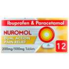 Nuromol Pain Relief Ibuprofen & Paracetamol Tablets 12 per pack