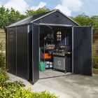 Rowlinson Airevale Dark Grey Apex Plastic Shed without Floor - 8 x 6ft