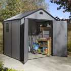 Rowlinson Airevale Light Grey Apex Plastic Shed without Floor - 8 x 6ft