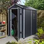 Rowlinson Airevale Dark Grey Apex Plastic Shed without Floor - 4 x 6ft