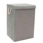 Jvl Silva Fabric Foldable Laundry Hamper With Lid And Handles, Grey