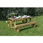 Forest 1.8m Sleeper Bench and Refectory Table Set