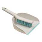 JVL Anti-bac Dustpan and Brush with Rubber Bristles
