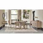 Tuska Scandi Oak 6 Seater Dining Table & 6 Spindle Chairs - Scandi Oak