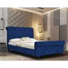 Arisa Bed Plush Velvet Blue