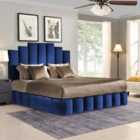 Orlando Bed Plush Velvet Blue