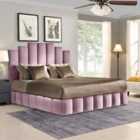 Orlando Bed Plush Velvet Pink