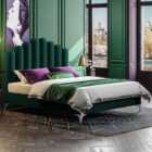 Matteo Bed Plush Velvet Green