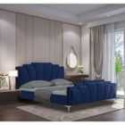 Lanna Bed Plush Velvet Blue