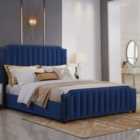 Klara Bed Plush Velvet Blue
