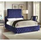 Yanis Bed Plush Velvet Blue