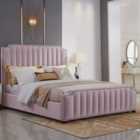 Klara Bed Plush Velvet Pink