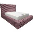 Sultan Bed Plush Velvet Pink