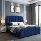 Arnold Bed Plush Velvet Blue