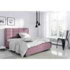 Bulia Bed Plush Velvet Pink