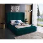 Kensington Bed Plush Velvet Green