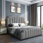 Arnold Bed Plush Velvet Grey