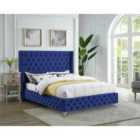 Orsino Bed Plush Velvet Blue
