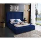 Kensington Bed Plush Velvet Blue