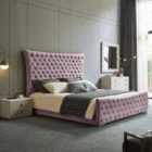 Plexa Bed Plush Velvet Pink