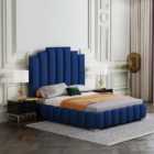 Leisa Bed Plush Velvet Blue
