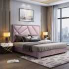 Crina Bed Plush Velvet Pink