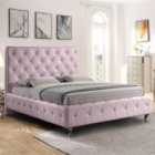 Barella Bed Plush Velvet Pink