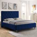 Barella Bed Plush Velvet Blue