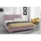 Simplier Bed Plush Velvet Pink
