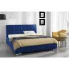 Simplier Bed Plush Velvet Blue