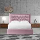 Marcello Bed Plush Velvet Pink