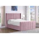 Luca Bed Plush Velvet Pink