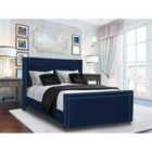 Cubica Bed Plush Velvet Blue