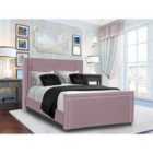 Cubica Bed Plush Velvet Pink