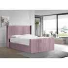 Damiano Bed Plush Velvet Pink